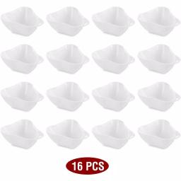 MALACASA 3 in. White Porcelain Ramekins Set of 16, Ceramic Souffle Dishes and Serving Bowls thumbnail 6