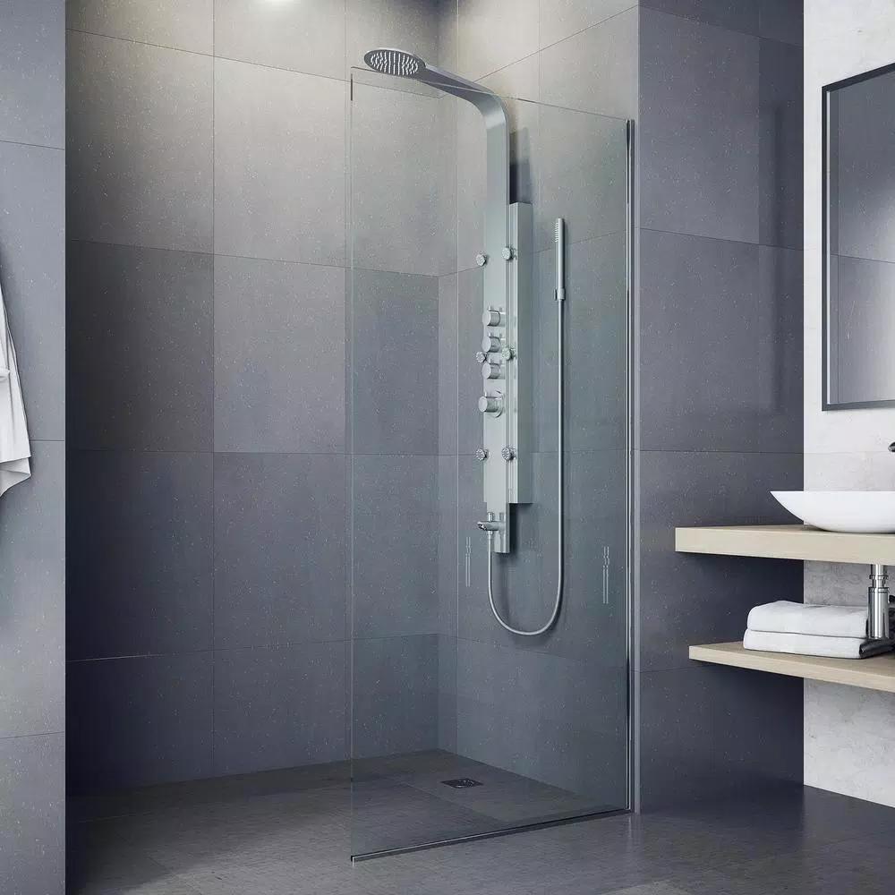 VIGO Mateo 59.5 in. Stainless Steel 6-Jet High Pressure Shower Panel System