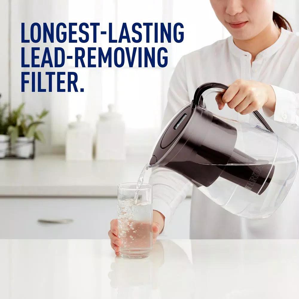 Brita Monterey 10-Cup Water Filter Pitcher with Longlast Filter, Black