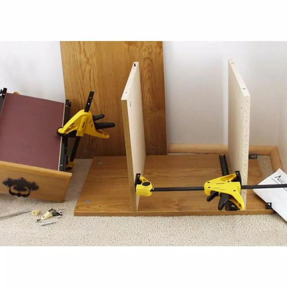 Wolfcraft 2-Pack Professional Quick-Release 1-Hand Bar Clamps and Spreader, 6 in. to 14 in.