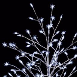 Alpine Corporation 58 in. Frosty Christmas Snowflake Tree with 120 Cool White LED Lights thumbnail 7