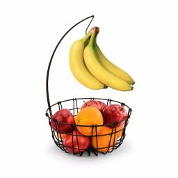 Spectrum Austin Steel Fruit Bowl with Banana Hook, Bronze thumbnail 3