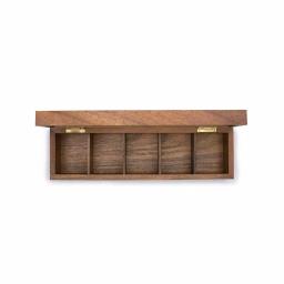 Ironwood Gourmet Townhouse 5-Compartment Acacia Wood Tea Box thumbnail 3