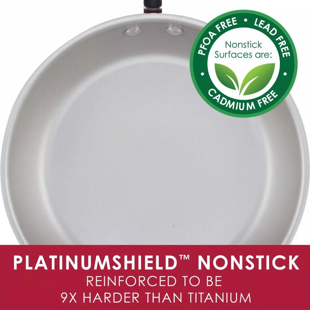 Rachael Ray Create Delicious 14.25-Inch Aluminum Nonstick Wok, Red Shimmer