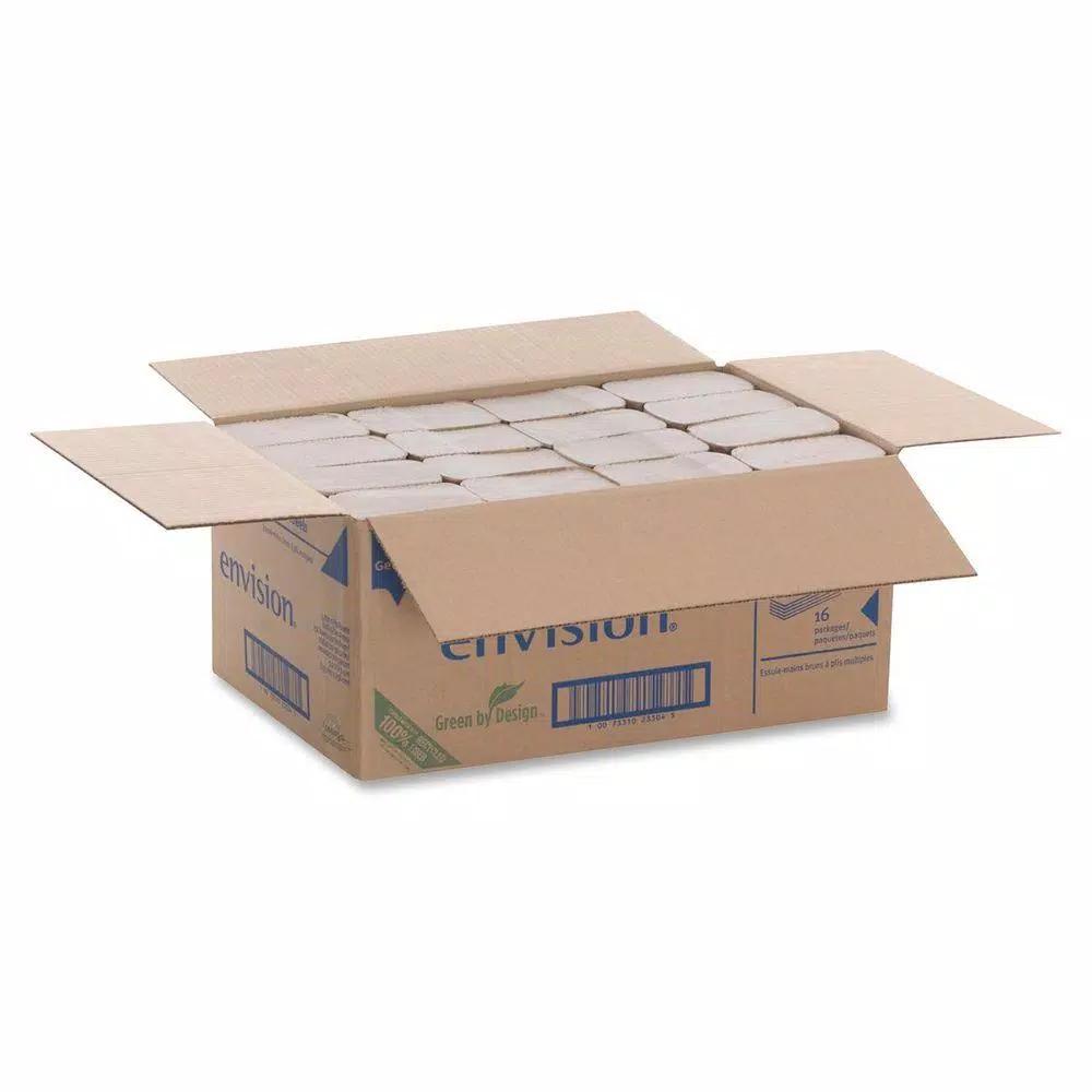 Georgia-Pacific Envision Brown Multi-Fold Paper Towels, 4000 Count Bulk Carton