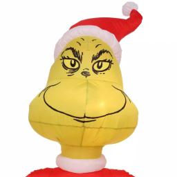 Gemmy 6 ft. Airblown Inflatable Grinch and Max on Sled Holiday Scene with LED Lights thumbnail 10