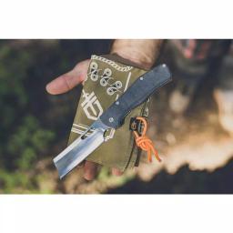 Gerber Flatiron Micarta 3 in. D2 Steel Cleaver Style Folding Knife thumbnail 2