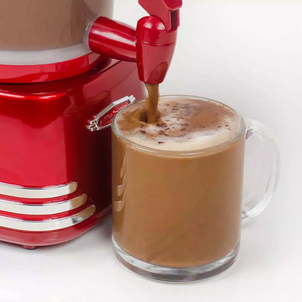 Nostalgia HCM700RETRORED Retro Series 600W Hot Chocolate Maker, Red