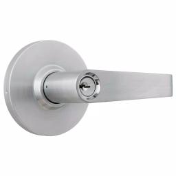 Universal Hardware Commercial Heavy Duty Storeroom Door Lever, Satin Chrome, 2-3/4 in. Backset thumbnail 1