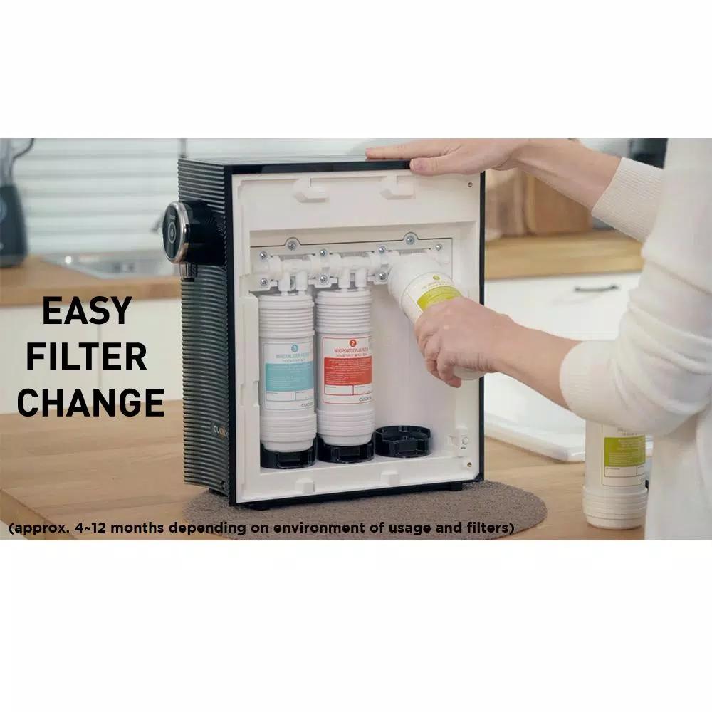 Cuckoo Tankless Countertop Water Purifier & Dispenser - 3-Stage Filtration, Black