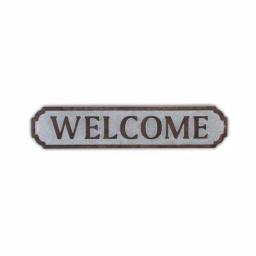 Cheungs Welcome Horizontal Galvanized Steel Wall Sign - Rustic Farmhouse Decor thumbnail 3