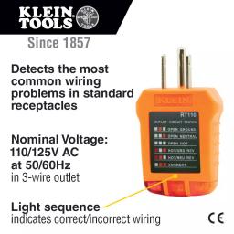Klein Tools 3-Piece Insulated Electrical Tool Set with Multi-Bit Screwdriver, Wire Strippers and Receptacle Tester thumbnail 4