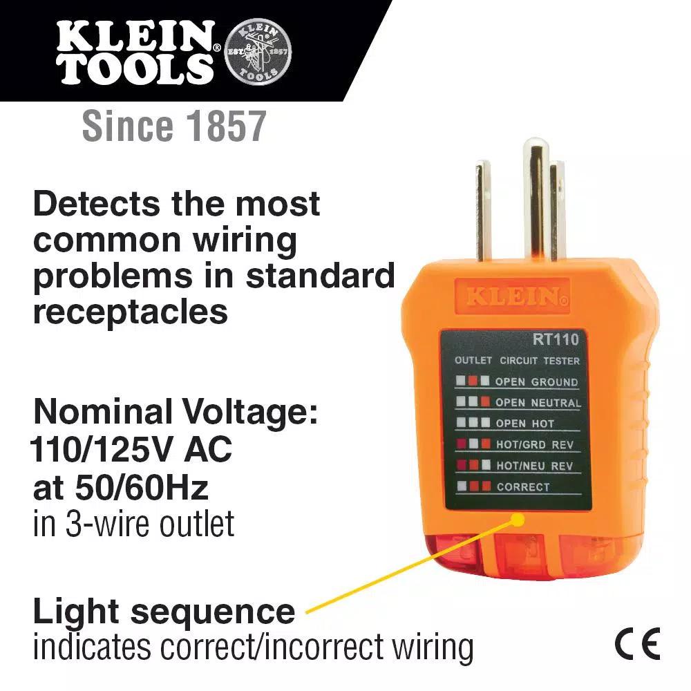 Klein Tools 3-Piece Insulated Electrical Tool Set with Multi-Bit Screwdriver, Wire Strippers and Receptacle Tester