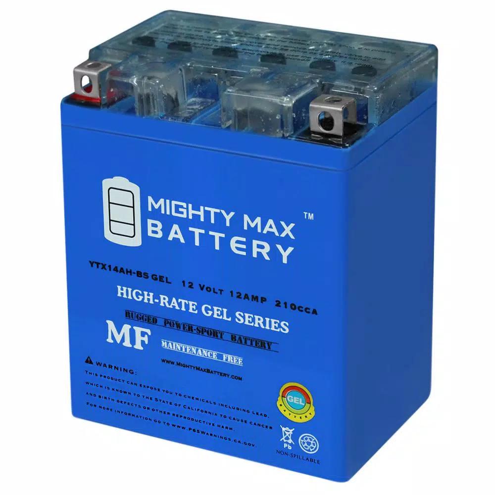MIGHTY MAX BATTERY Mighty Max YTX14 Ah GEL 12V 12Ah 210 CCA Maintenance Free Sealed Lead Acid Battery