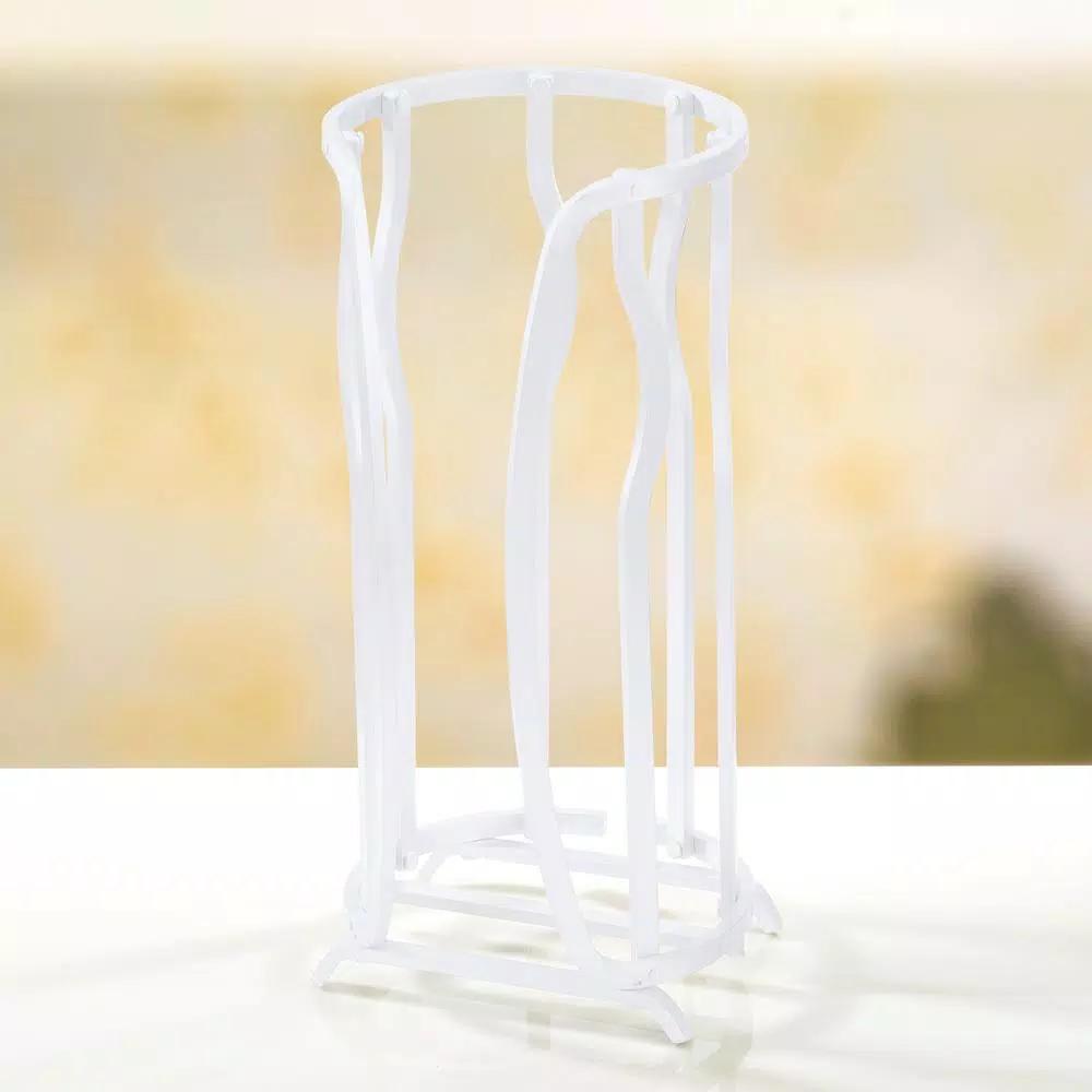 Bath Bliss Aluminum Toilet Paper Holder, 3-Roll Vertical Reserve, White