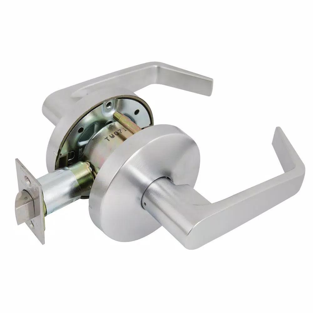 US Lock 2050 GR2 Passage Lever Handle, US26D Dull Chrome, 2-3/4 in. Backset, Commercial Grade