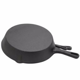 General Store Addlestone 3-Piece Cast Iron Skillet Set, Pre-Seasoned Black Cookware thumbnail 2