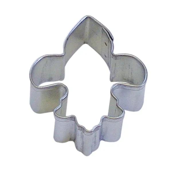 CybrTrayd-R&M 12-Piece Mini Fleur De Lis Tinplated Steel Cookie Cutter Set with Recipe