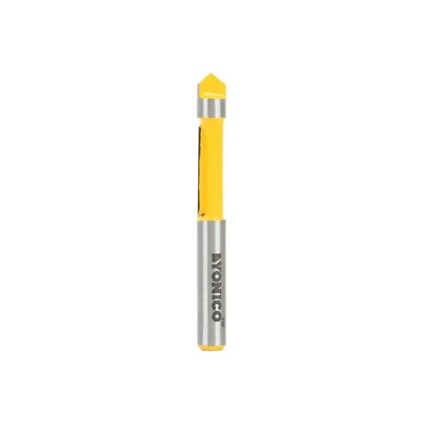 Yonico 14174q Panel Pilot Router Bit, 1/4 in. Shank, Carbide Tipped