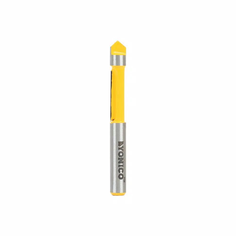 Yonico 14174q Panel Pilot Router Bit, 1/4 in. Shank, Carbide Tipped