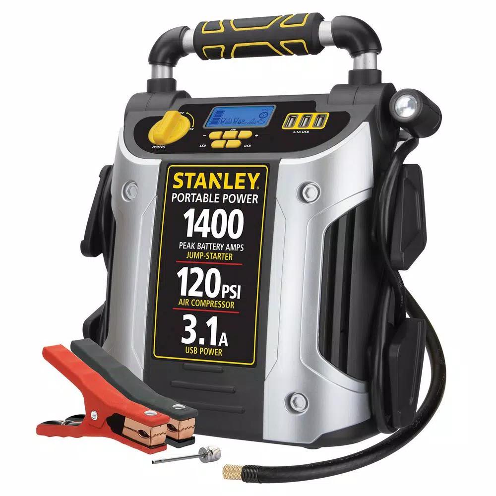 Stanley J7C09D 1400 Peak Amp Jump Starter with 120 PSI Digital Compressor and USB Power Station