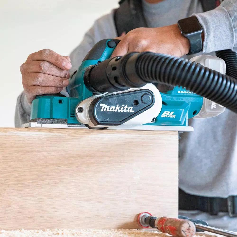 Makita 18V LXT Brushless 3-1/4 in. Cordless Planer, AWS Capable, Tool Only