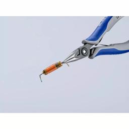 KNIPEX 5-1/4 in. Precision Electronics Gripping Pliers with Half-Round Cross Hatched Jaws thumbnail 4
