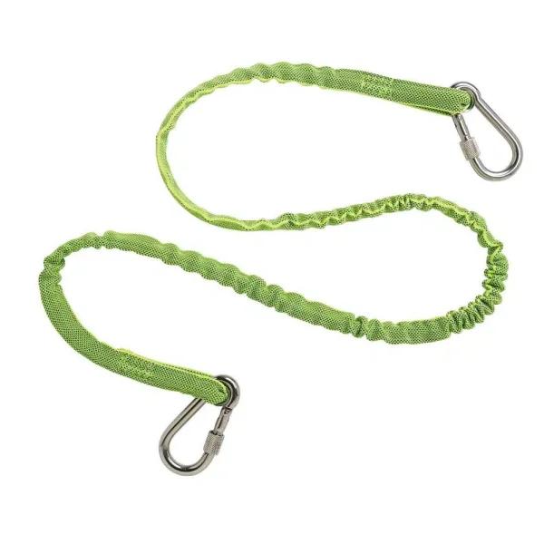 Ergodyne Squids 3111 Dual Locking Carabiner Tool Lanyard, Lime, 15 lb. Capacity