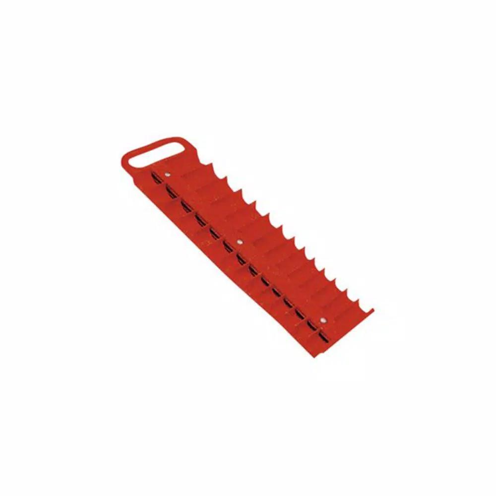Lisle 3/8 in. Drive Red Magnetic Socket Holder for 28 Sockets