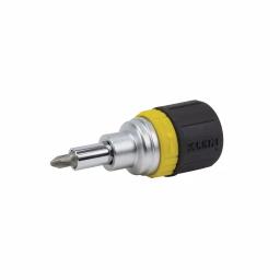 Klein Tools 6-in-1 Ratcheting Stubby Screwdriver and Nut Driver Set with Cushion Grip Handle thumbnail 4