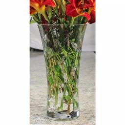 Lorren Home Trends Laurus Crystal Collection 11.5 in. Cut Crystal Flower Vase, Made in Italy thumbnail 2