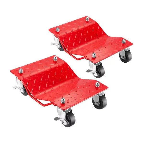 Pentagon Tool Premium Steel Car Tire Dolly 2-Pack, 3000 lb Capacity Wheel Skates