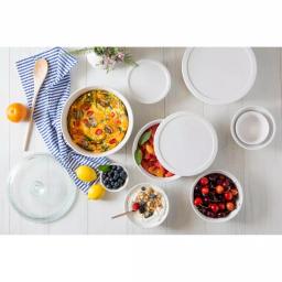Corningware French White 10-Piece Ceramic Bakeware Set with Lids thumbnail 4
