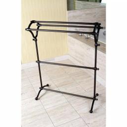 Kingston Brass Oil Rubbed Bronze Pedestal Y-Type Towel Rack, Freestanding Stainless Steel thumbnail 4