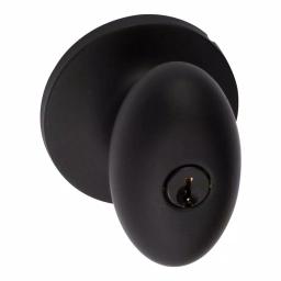 Sure-Loc Hardware Arapaho Vintage Bronze Egg Shaped Keyed Entry Doorknob, Brass Construction thumbnail 2