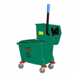 Alpine Industries 36 Qt. Mop Bucket with Side Press Wringer, Green thumbnail 2