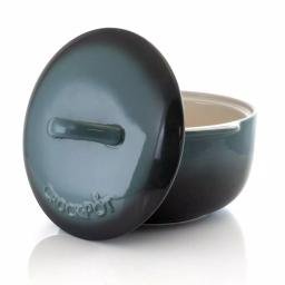 Gibson Artisan 2.3 Qt. Stoneware Casserole Dish with Lid, Gradient Gray thumbnail 2