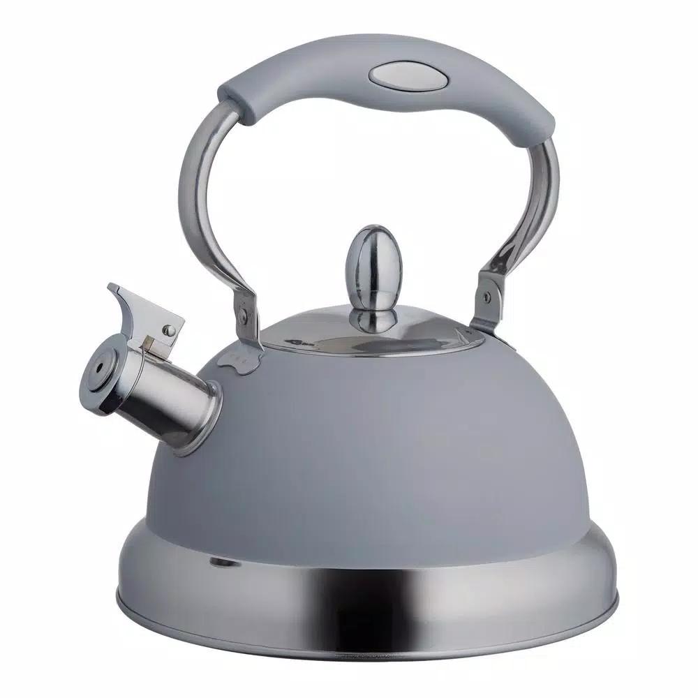 Typhoon Living 10 Cup Gray Stainless Steel Stovetop Tea Kettle
