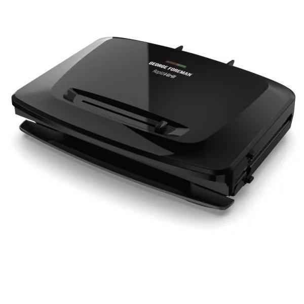 George Foreman Rapid Grill Series 8-Serving Electric Indoor Grill and Panini Press, Black
