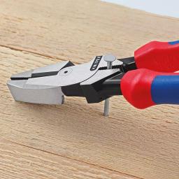 KNIPEX 9.5 in. High Leverage Lineman's Pliers with Dual-Component Comfort Grips and Tether Attachment thumbnail 4
