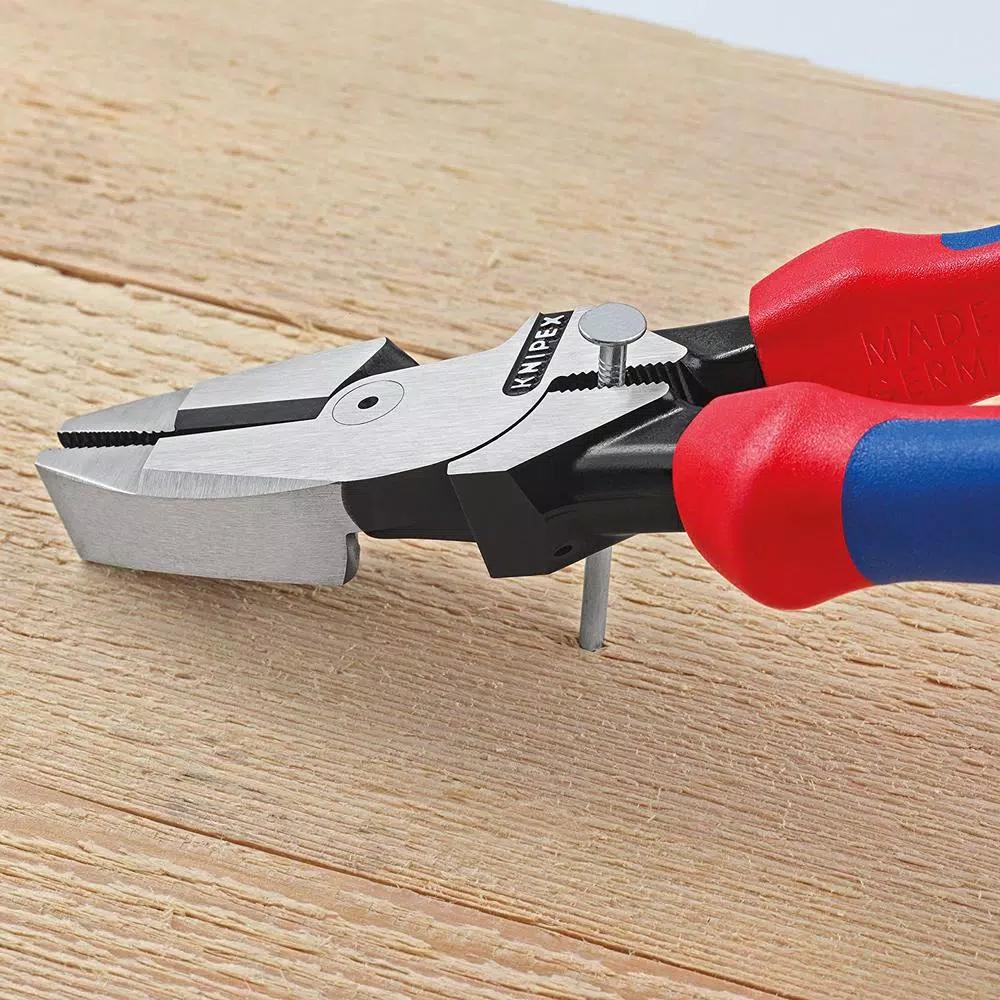 KNIPEX 9.5 in. High Leverage Lineman's Pliers with Dual-Component Comfort Grips and Tether Attachment