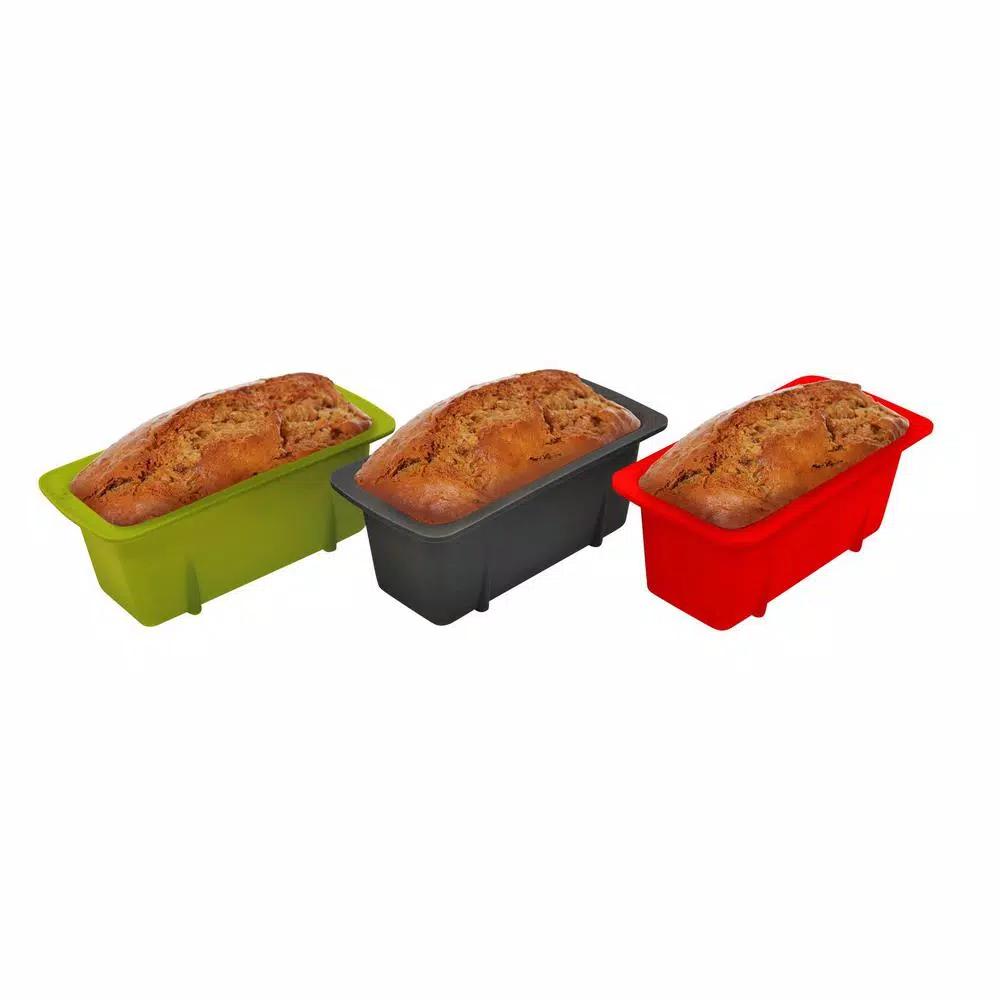 Starfrit Silicone Mini Loaf Pans, Set of 3, Rectangle Shape