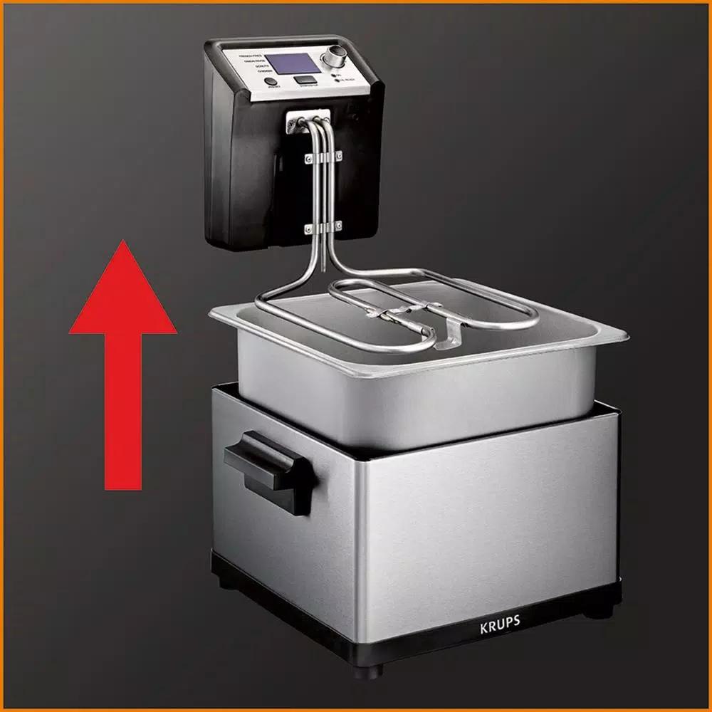 Krups KJ502 Professional Deep Fryer, 4.5L Capacity with 3 Baskets and 4 Preset Functions