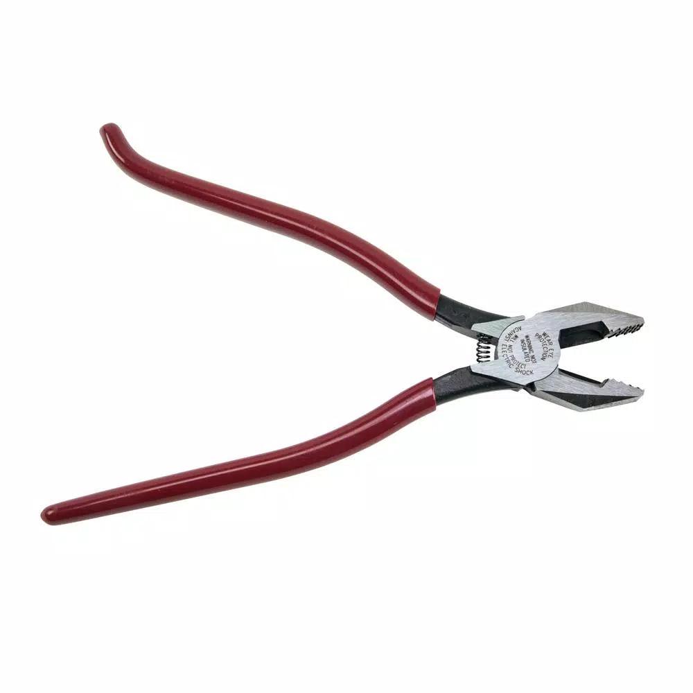 Klein Tools 9 in. Aggressive Knurl Ironworker's Pliers for Rebar Tie Wire
