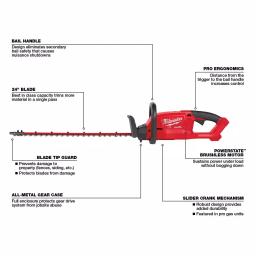 Milwaukee M18 FUEL 18V Brushless Cordless Hedge Trimmer 2-Pack (Tool-Only) thumbnail 2