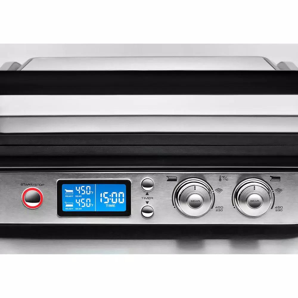 DeLonghi De'Longhi Livenza All-Day Indoor Grill with FlexPress System, Stainless Steel, 130 sq. in.