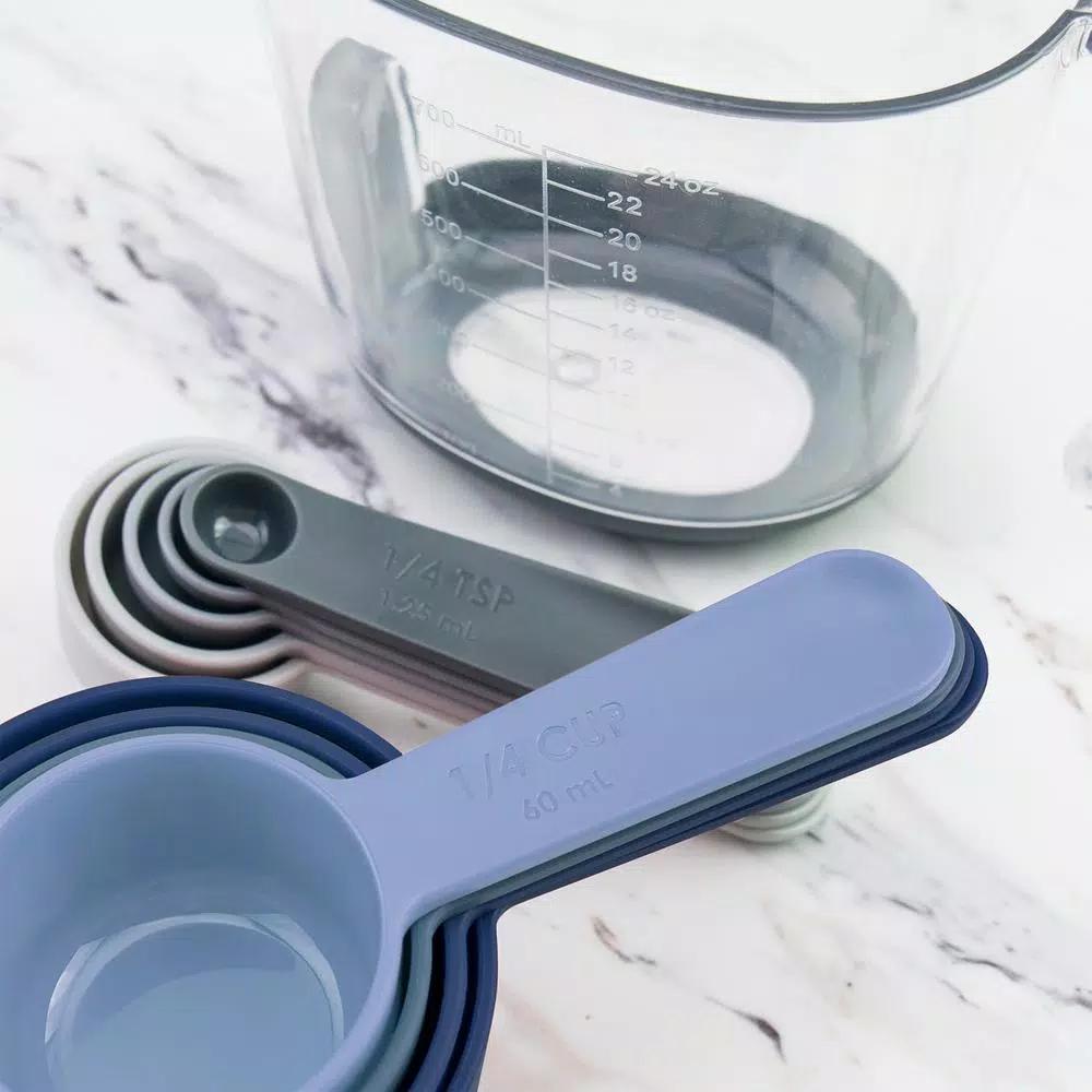 Spectrum Tovolo Magnetic Nested Measuring Cup and Spoon Set, Red
