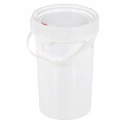 Vestil 6.5 Gallon White HDPE Screw-Top Pail with Lid - UN Certified thumbnail 2