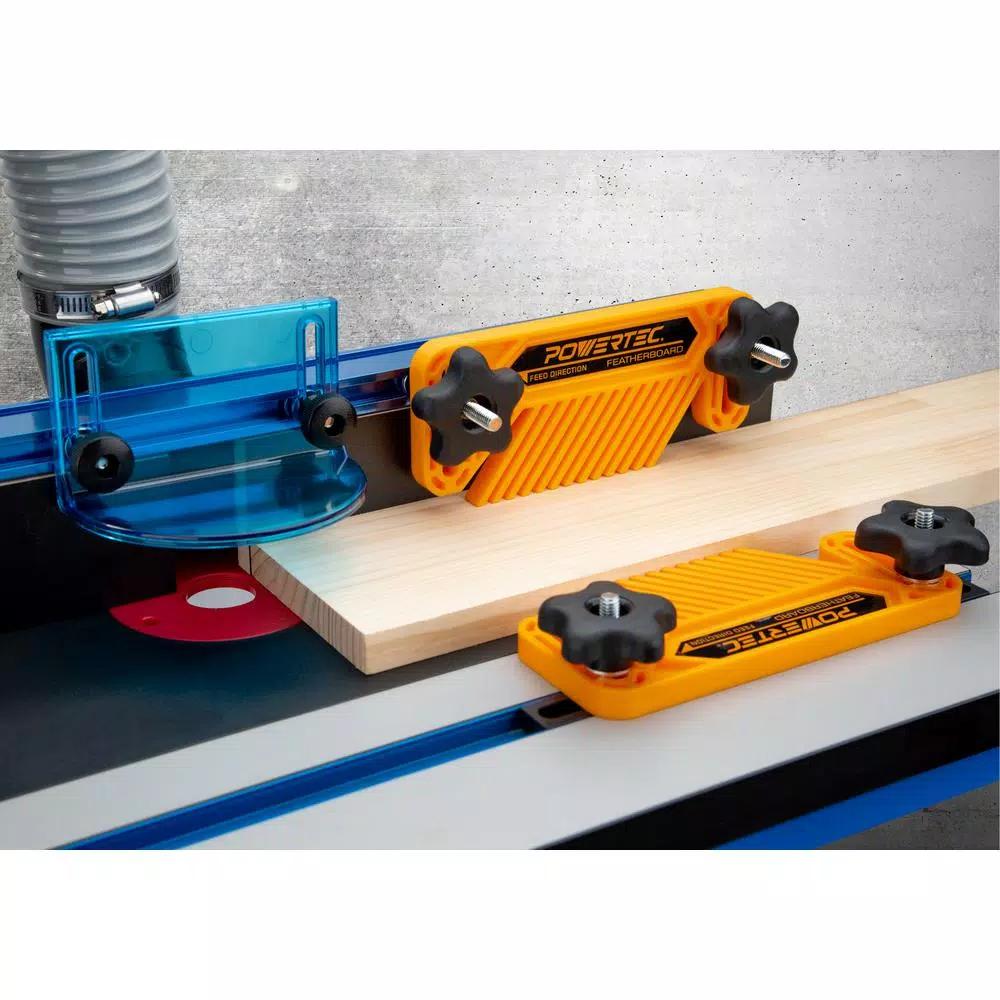 POWERTEC Table Saw Fence Featherboard Set, 2-Pack, Orange