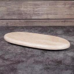 Creative Home Natural Champagne Marble Oval Serving Tray - 14 in. Beige Cheese & Pastry Board thumbnail 2